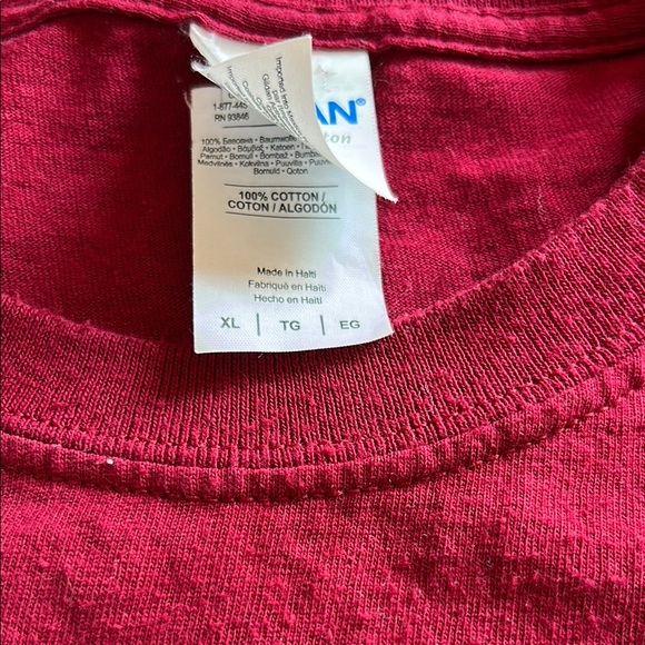 Gildan Men XL New "Harvard" Red Heavy 100% Cotton Short Sleeve Tee - Picture 8 of 9